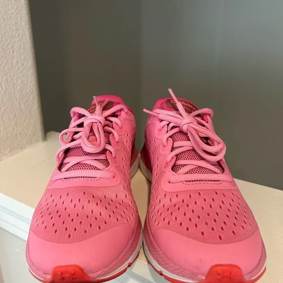 Under Armour Girls GS Charged Impulse Sneaker Pink Rose Youth 6Y (3022940) - Picture 7 of 9